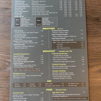Kona Coffee District - 9/11/23 (mon): Tea, smoothies, breakfast & food menu - Coffee & Tea Near Me - Lake Forest, California