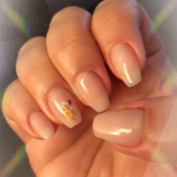 Petite Nails - Gel coffin shape with flowers - Nail Technicians Near Me - Arcadia, California Petite Nails - Gel coffin shape with flowers - Nail Technicians Near Me - Arcadia, California