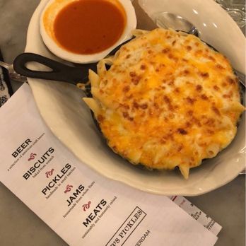 Jacob's Pickles - Mac and cheese Classic Mac & Cheese with buffalo sauce on the side. - Comfort Food Near Me - New York, New York Jacob's Pickles - Mac and cheese Classic Mac & Cheese with buffalo sauce on the side. - Comfort Food Near Me - New York, New York
