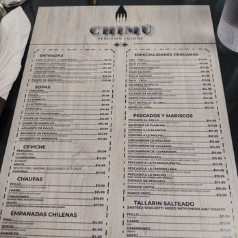 Chimu Peruvian Restaurant - Menu - Latin American Near Me - Doral, Florida Chimu Peruvian Restaurant - Menu - Latin American Near Me - Doral, Florida