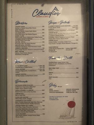 Menu photo 3 Claudio's Waterfront Greenport, NY