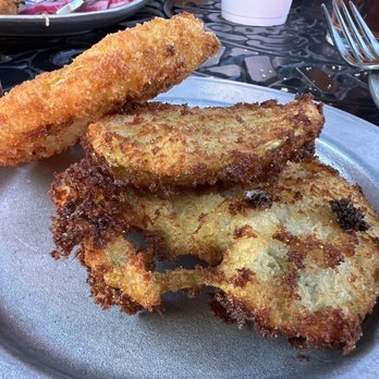Smoke On the Water - Fried green tomatoes on the side because the fried green tomatoes appetizer is ridiculously high for no reason. - Barbeque Near Me - Greenville, South Carolina Smoke On the Water - Fried green tomatoes on the side because the fried green tomatoes appetizer is ridiculously high for no reason. - Barbeque Near Me - Greenville, South Carolina
