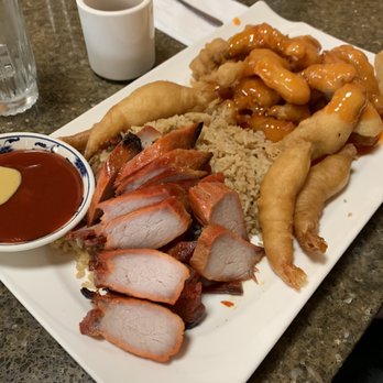 Chan's Chinese Restaurant - Yummy bbq pork with fried rice and sweet and sour chicken, shrimp - Chinese Near Me - McMinnville, Oregon