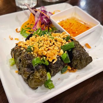 Lucky Corner Vietnamese Cuisine at Westview - Grilled Beef in Grape Leaves - Vietnamese Near Me - Frederick, Maryland Lucky Corner Vietnamese Cuisine at Westview - Grilled Beef in Grape Leaves - Vietnamese Near Me - Frederick, Maryland