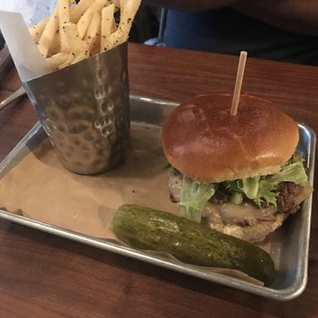Krueger's Tavern - Bleu gruyere burger and fries - Bars Near Me - Cincinnati, Ohio