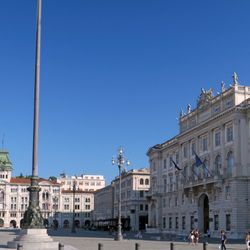 Piazza Unità d'Italia - Palazzo del Municipio and Palazzo del Lloyd Austriaco at the Piazza Grande in Triest, built under Kaiser Franz Josef from Austria