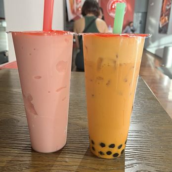 Momo Hotdog - Strawberry Cream Slush && MOMO Thai Milk Tea - Hot Dogs Near Me - Las Vegas, Nevada Momo Hotdog - Strawberry Cream Slush && MOMO Thai Milk Tea - Hot Dogs Near Me - Las Vegas, Nevada