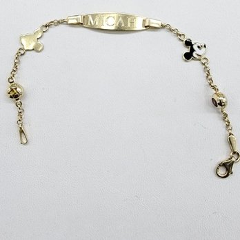 George’s Jewelry - Jewelry, 14k gold, baby bracelet, yellow gold, Mickey Mouse - Jewelry Near Me - New Brunswick, New Jersey George’s Jewelry - Jewelry, 14k gold, baby bracelet, yellow gold, Mickey Mouse - Jewelry Near Me - New Brunswick, New Jersey