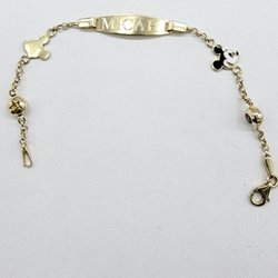 George’s Jewelry - Jewelry, 14k gold, baby bracelet, yellow gold, Mickey Mouse