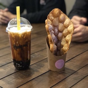 Hangout Cafe - Tiger Milk Tea with Boba and Bubble Waffle - Bubble Tea Near Me - Palatine, Illinois