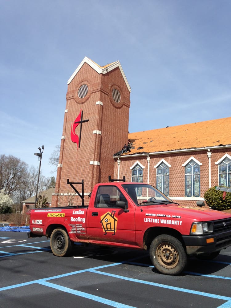 Slide of Leslies Roofing