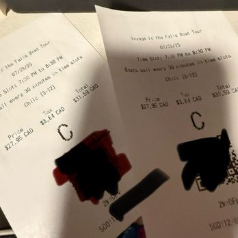 Niagara City Cruises - Two child's ticket that stuff would not refund or let me pay difference. - Boat Tours Near Me - Niagara Falls, Ontario