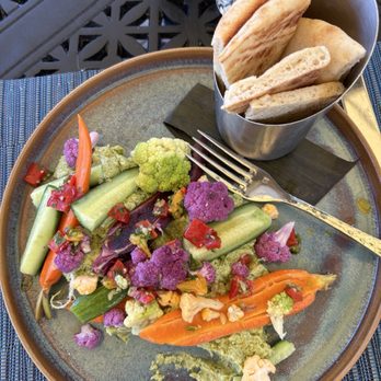Dockside 1953 - Edamame hummus and colorful veggies. Warm pita - Seafood Near Me - San Diego, California Dockside 1953 - Edamame hummus and colorful veggies. Warm pita - Seafood Near Me - San Diego, California