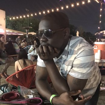 Axelrad - The hubby enjoying the scene - Beer Gardens Near Me - Houston, Texas