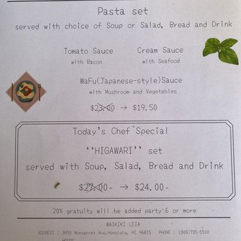 Waikiki Leia - Menu 04/2022 - Wedding Chapels Near Me - Honolulu, Hawaii Waikiki Leia - Menu 04/2022 - Wedding Chapels Near Me - Honolulu, Hawaii