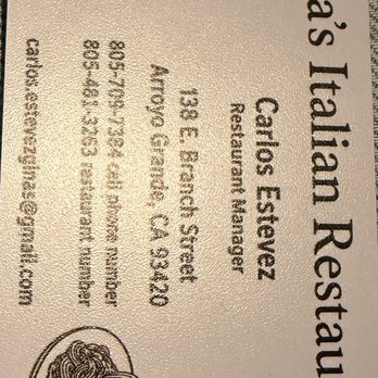 Gina's Italian Restaurant - Italian Near Me - Arroyo Grande, California