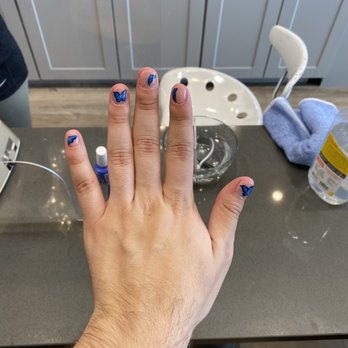 Blue Sky Nails & Lash - Butterfly Design - Nail Salons Near Me - Parker, Colorado