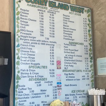 Coney Island West - Menu 6/2023 - Burgers Near Me - Avalon, California Coney Island West - Menu 6/2023 - Burgers Near Me - Avalon, California