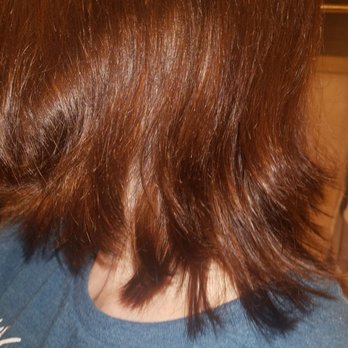 Simply Shear & Spa - What was suppose to be a cut with hair all one length. Instead it is choppy, uneven, and cut several inches shorter than I had asked for. - Hair Salons Near Me - Lakeside, California Simply Shear & Spa - What was suppose to be a cut with hair all one length. Instead it is choppy, uneven, and cut several inches shorter than I had asked for. - Hair Salons Near Me - Lakeside, California