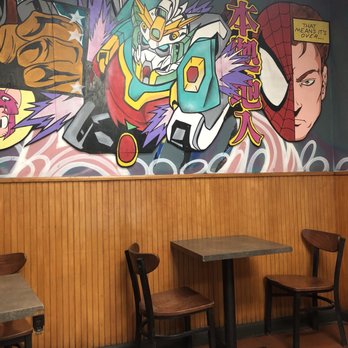 Pizza Stop - a mural on the wall of a restaurant - Pizza Near Me - Brookline, Massachusetts
