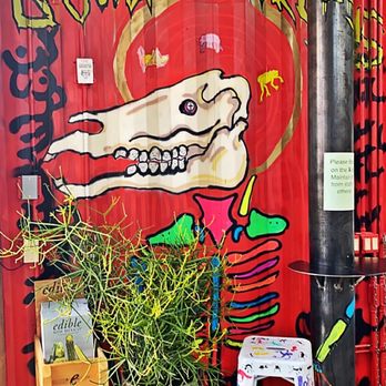 Tin Can Alley - Artwork at the doorway - Food Court Near Me - Albuquerque, New Mexico
