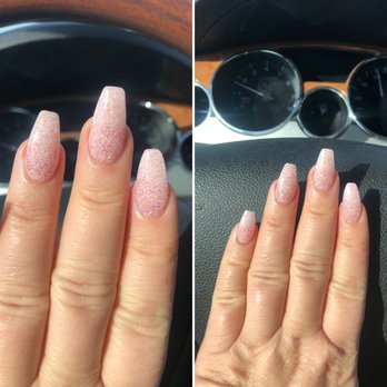 Nails & Spa - These are prob my fave so far glitter pink! - Nail Salons Near Me - Bloomington, Illinois