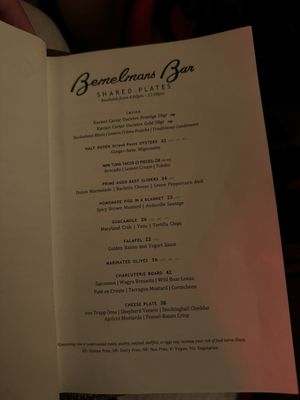 Menu photo 4 Bemelmans Bar New York, NY