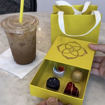 Sips & Sweets Cafe  - Brown sugar cinnamon shaken espresso with bon bons - Cafes Near Me - The Woodlands, Texas