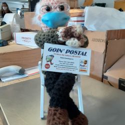 Goin' Postal - Bernie stopped by Goin' Postal to warm up!