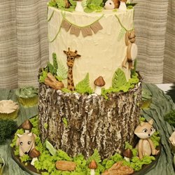 Wholly Sweets Bake Shop - Baby Shower Cake - Woodland Creatures Theme