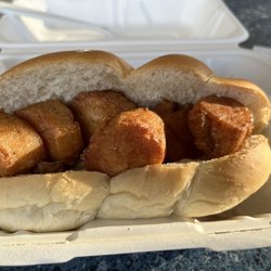 Baked scallops fresh and tasty fresh roll