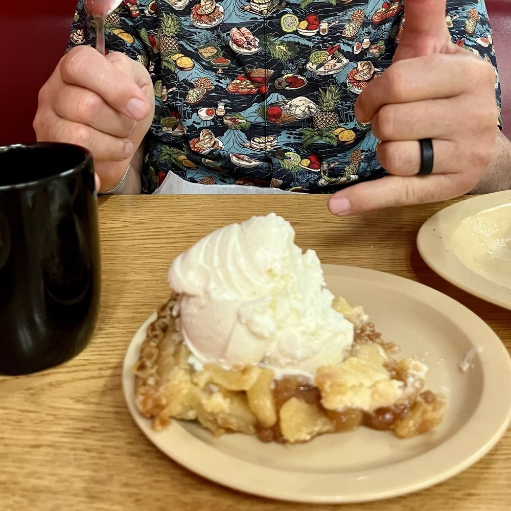 Apple pie Ala mode a must have. Coconut pie didn't last long enough for a photo!!! Apple pie Ala mode a must have. Coconut pie didn't last long enough for a photo!!!