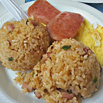 Hukilau Cafe - Fried rice with spam and eggs - Hawaiian Near Me - Laie, Hawaii Hukilau Cafe - Fried rice with spam and eggs - Hawaiian Near Me - Laie, Hawaii