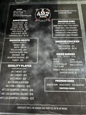Menu photo 2 492 BBQ Edinburg, TX Menu photo 2 492 BBQ Edinburg, TX
