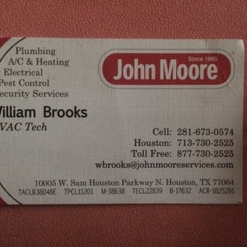John Moore Services - The technician that almost stole from me. - Plumbing Near Me - Houston, Texas