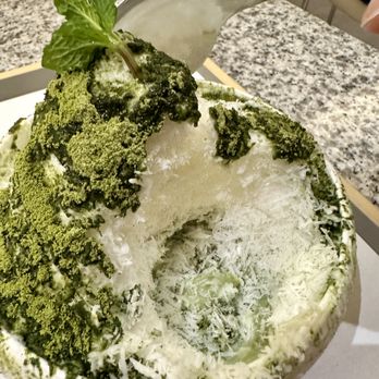 Seoul Sweets - Inside of the Matcha Bingsoo - Desserts Near Me - New York, New York Seoul Sweets - Inside of the Matcha Bingsoo - Desserts Near Me - New York, New York