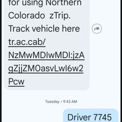 zTrip - Proof the pick up was legit.