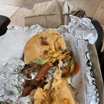 Las Tortas Perronas - Cubana that I dissected. Delicious!!! - Mexican Near Me - Houston, Texas