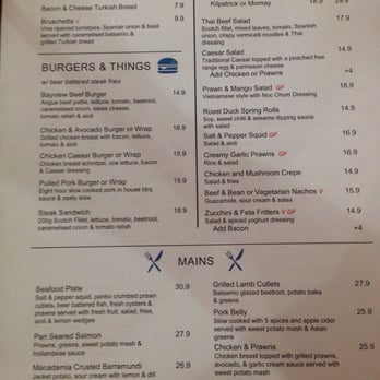 The Bayview Hotel - Menu - Hotels Near Me - Woy Woy, NSW