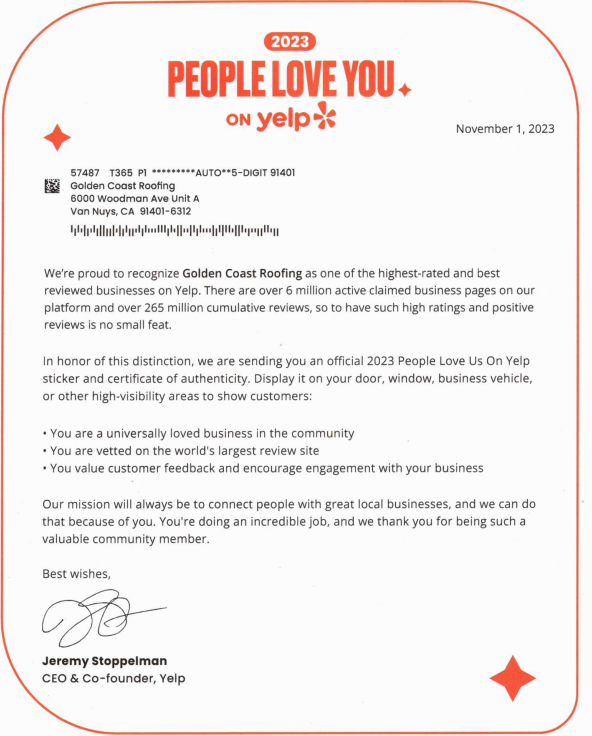 Slide of Golden Coast Roofing