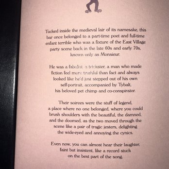 Monsieur - Bars Near Me - New York, New York Monsieur - Bars Near Me - New York, New York