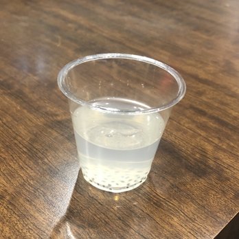 Boiling Point - Complimentary Dessert drink for each person: lemonade with basil seeds - very refreshing. - Taiwanese Near Me - Bellevue, Washington