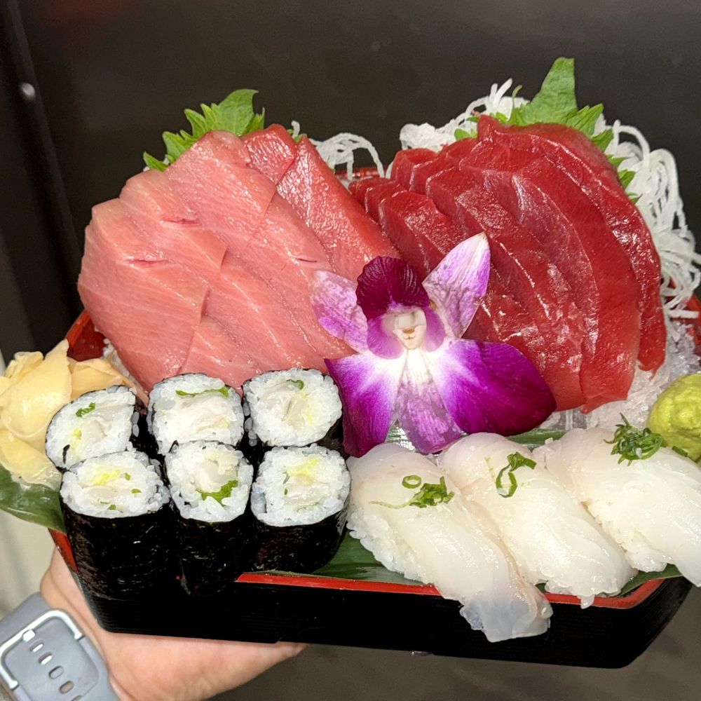 Sushi Little - BLUE FIN TUNA SASHIMI CHU-TORO SASHIMI HALIBUT SUSHI ENGAWUA MAKI. - Sushi Bars Near Me - Glendale, Arizona Sushi Little - BLUE FIN TUNA SASHIMI CHU-TORO SASHIMI HALIBUT SUSHI ENGAWUA MAKI. - Sushi Bars Near Me - Glendale, Arizona
