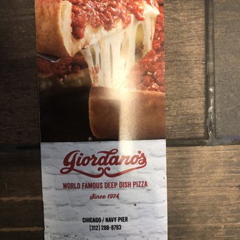 Giordano's - Menu - Pizza Near Me - Chicago, Illinois