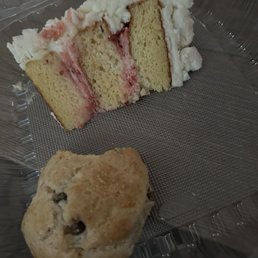 Strawberry layer cake. Chocolate chip scone Strawberry layer cake. Chocolate chip scone