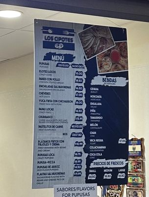 Menu photo 4 Los Cipotes Reno, NV
