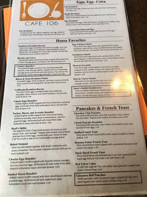 Menu photo 3 Cafe 106 Ludington, MI