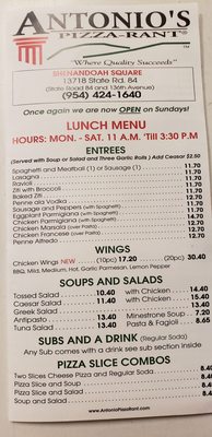 Menu photo 1 Antonio's Pizza-Rant Davie, FL