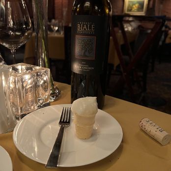 Hugo's Cellar - Palate cleansing sorbet and our excellent wine pairing - American Near Me - Las Vegas, Nevada Hugo's Cellar - Palate cleansing sorbet and our excellent wine pairing - American Near Me - Las Vegas, Nevada