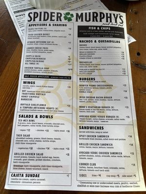 Menu photo 4 Spider Murphy Dallas, TX